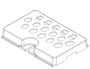Finger cup holder tray - Medium set size